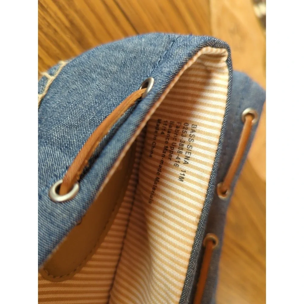 G.H. BASS Siena Denim Blue Slip-on Women's Sz US 11 M Fabric‎ Flat Espadrille